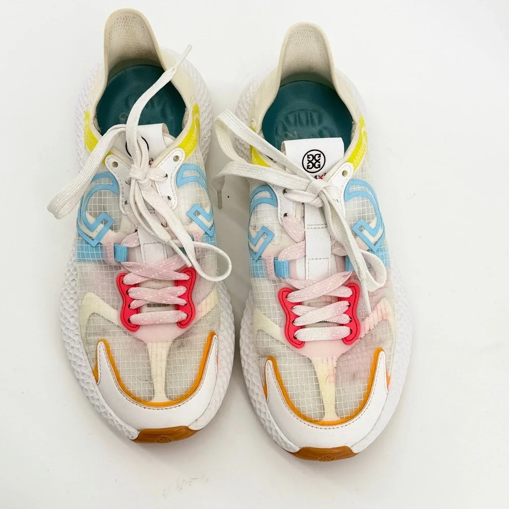G/FORE MG4+ Golf Shoes White Multi Color Spikeless G4AF21EF28 Womens
